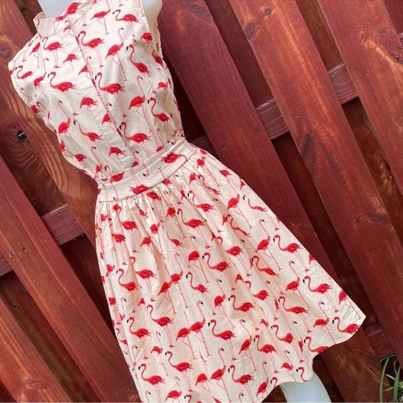 Chicwish Flamingo Print Mini Dress in Pink - Picture 8 of 16